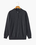 100% Cashmere Ribbed Half Zip - Belgravia Shop