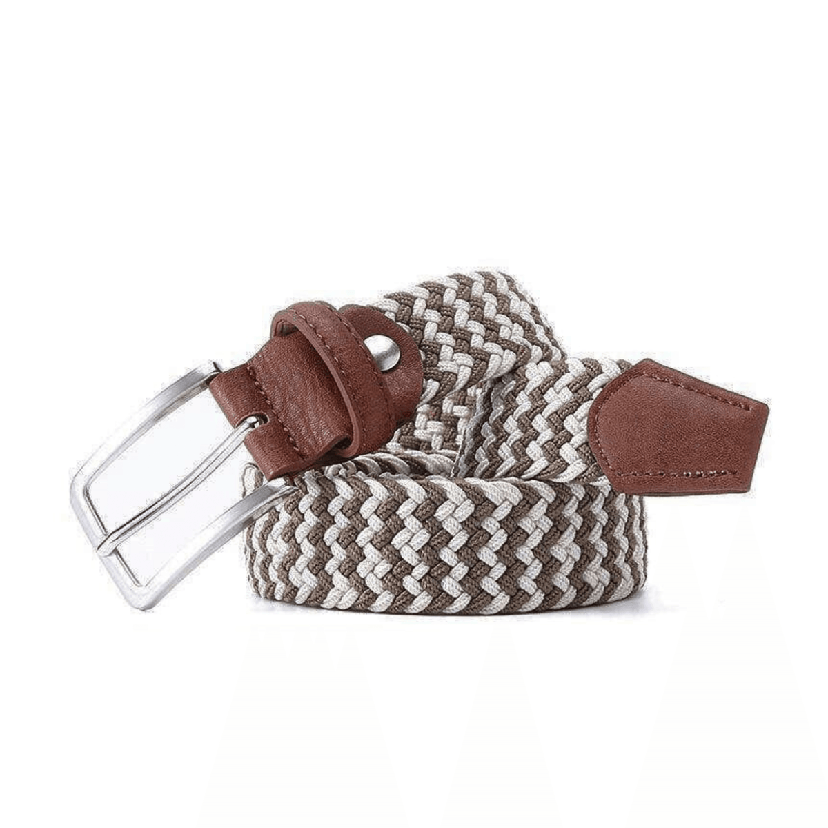 Vintage Elastic Braided Belt For Men, Zviadi Model