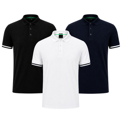 3er-Pack klassische Poloshirts