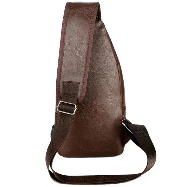Men's Classic Leather Shoulder Bag - Belgravia Shop