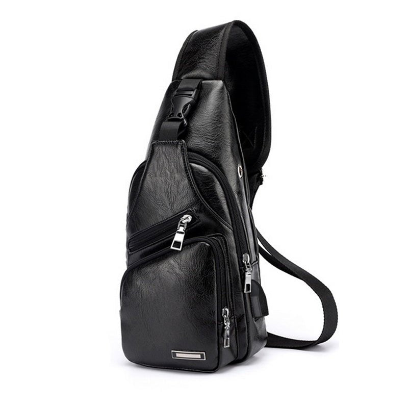 Men's Classic Leather Shoulder Bag - Belgravia Shop