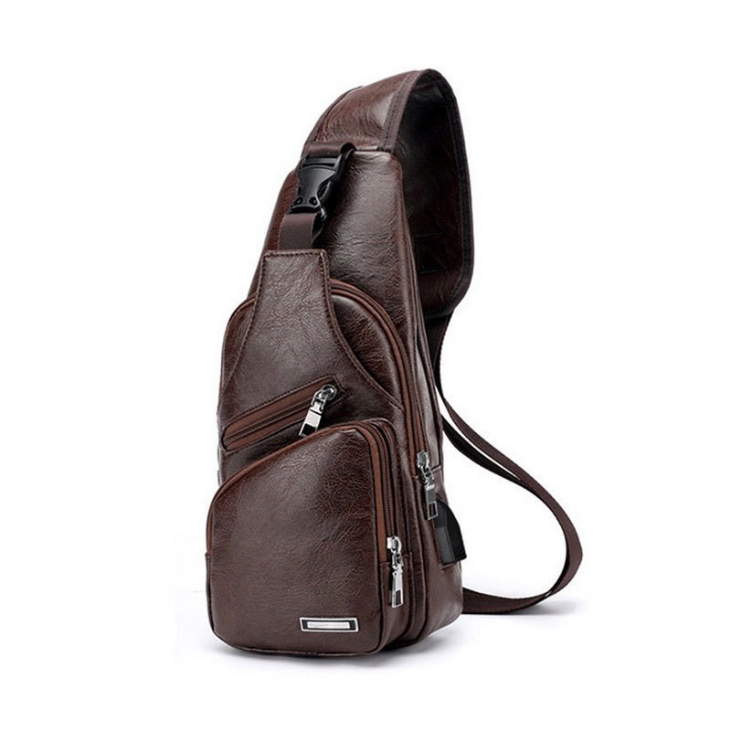 Men's Classic Leather Shoulder Bag - Belgravia Shop