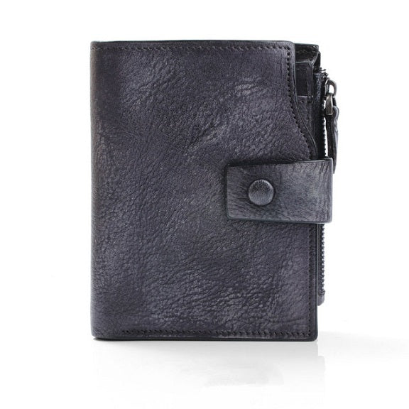 Men's Luxury Leather Retro Short Wallet - Belgravia Shop